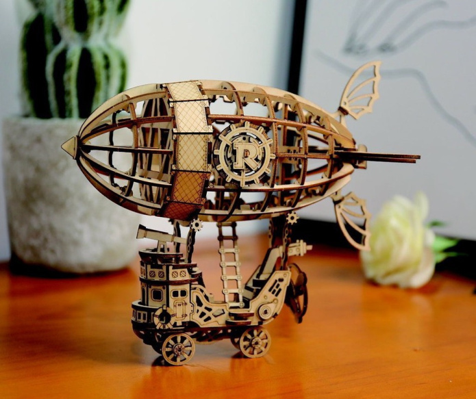 Drewniany Statek Powietrzny Robotime puzzle 3d